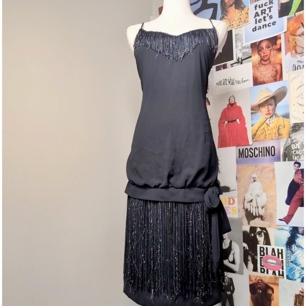 Fringe Gothic Drop Waist Dress